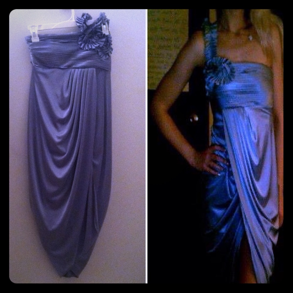 Blueish/grey formal dress:))